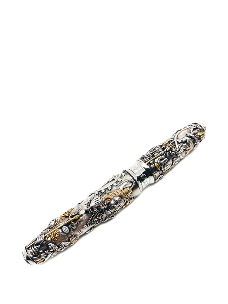  Caran D'ache Shiva Solid Silver Fountain Pen 