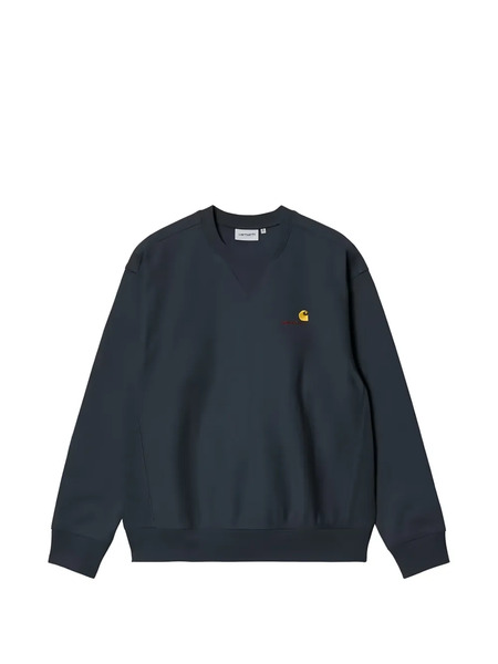  Carhartt Wip American Script Logo Sweatshirt - Blue 