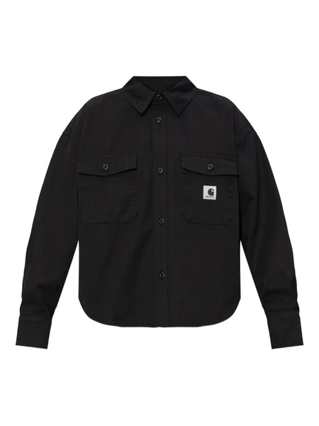  Carhartt Wip Buttoned Patch-pocket Shirt - Black 