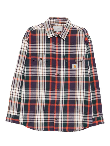  Carhartt Wip Check-pattern Long-sleeved Shirt - Blue 