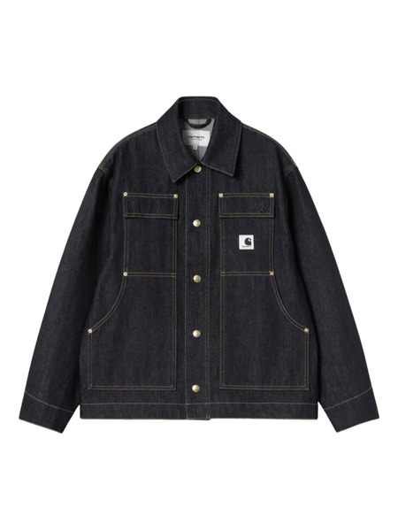  Carhartt Wip Logo-patch Denim Jacket - Blue 