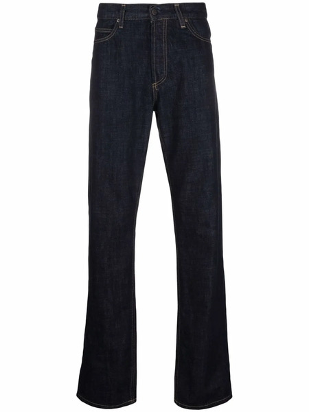  Carhartt Wip Logo-patch Denim Jeans - Blue 