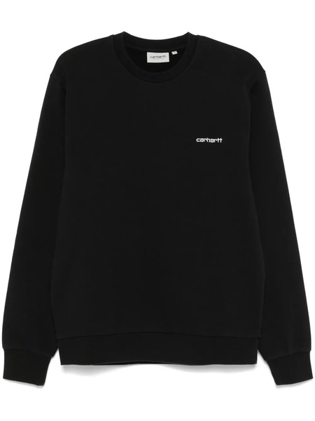  Carhartt Wip Script Embroidery Sweatshirt - Black 