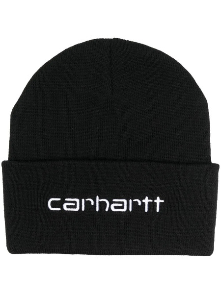  Carhartt Wip Script Logo-embroidered Beanie - Black 