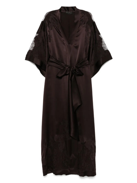  Carine Gilson Silk Robe - Brown 