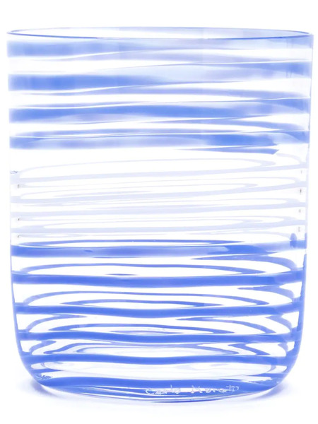  Carlo Moretti Bora Striped Glass - Blue 