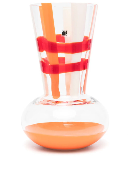  Carlo Moretti Geometric-shape Painted Vase - Neutrals 