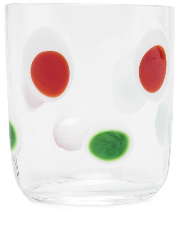  Carlo Moretti Polka Dot Pattern Glass - White 
