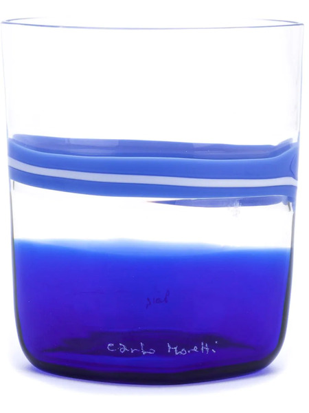  Carlo Moretti Striped Glass - Blue 