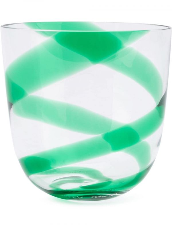  Carlo Moretti Twist Stripe Glass - Green 