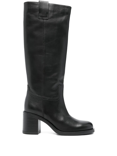  Carmens Leather Block-heel Boots - Black 