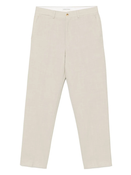  Carter Young Slub-texture Trousers - Neutrals 