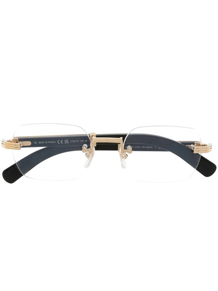  Cartier Eyewear Frameless Round-frame Glasses - Gold 