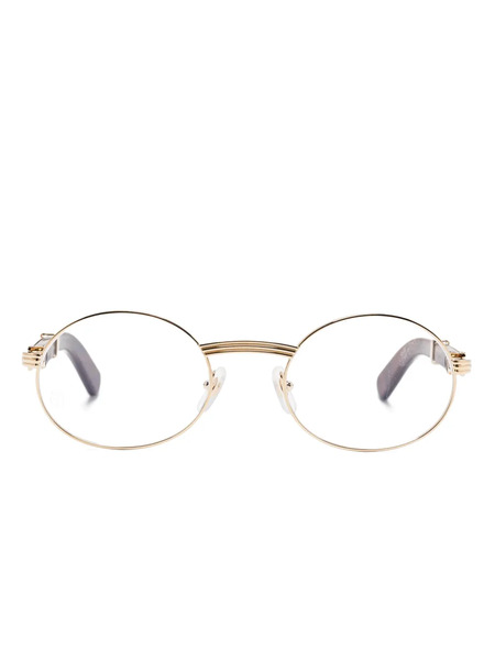  Cartier Eyewear Oval-frame Glasses - Gold 