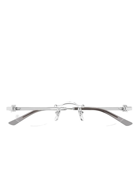  Cartier Eyewear Oval-frame Glasses - Grey 