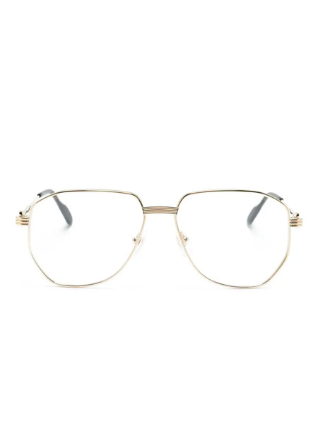  Cartier Eyewear Pilot-frame Glasses - Gold 
