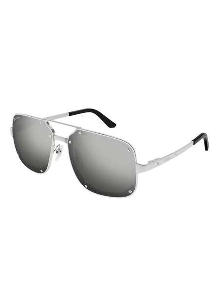 Cartier Eyewear Pilot-frame Sunglasses - Black 