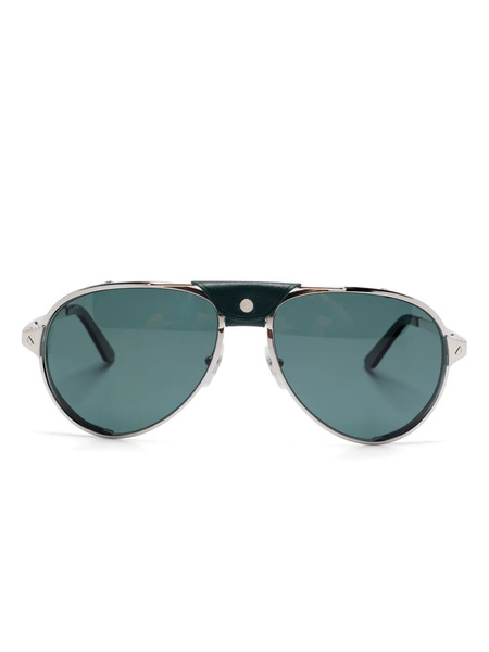  Cartier Eyewear Pilot-frame Sunglasses - Silver 