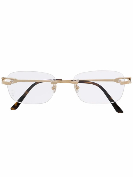  Cartier Eyewear Rectangle-frame Glasses - Gold 