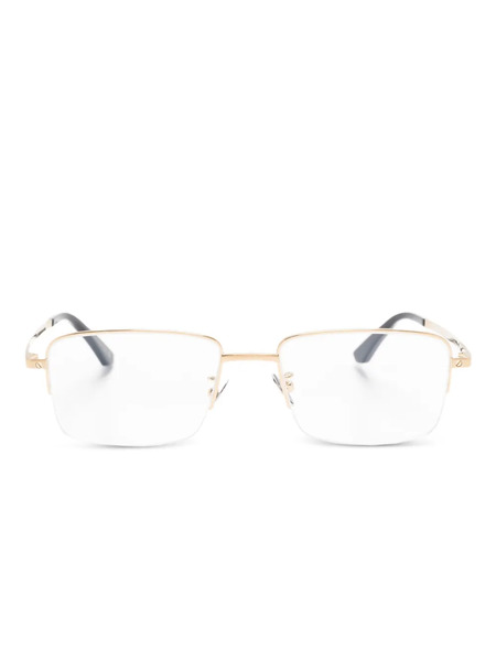  Cartier Eyewear Rectangle-frame Glasses - Gold 