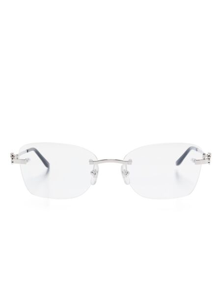  Cartier Eyewear Rectangle-frame Glasses - Silver 