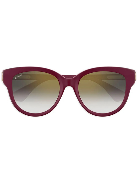  Cartier Eyewear Round Frame Sunglasses - Red 