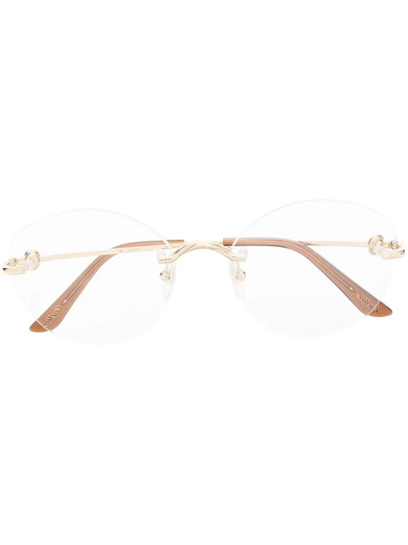 Cartier Eyewear Round Rimless Optical Glasses - Gold 