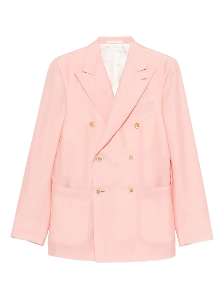  Caruso Aida Double-breasted Pocket Blazer - Pink 