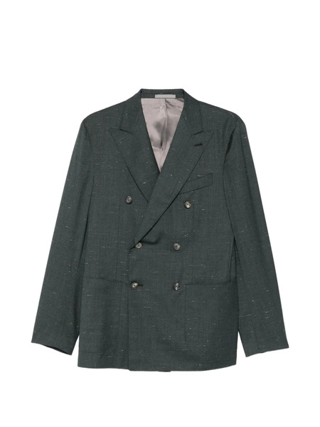  Caruso Double-breasted Blazer - Green 