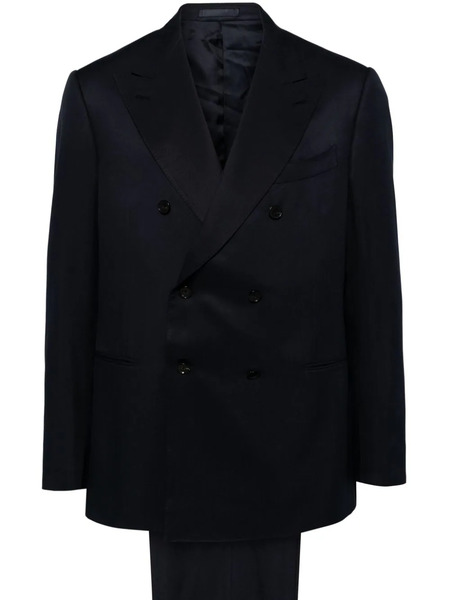  Caruso Double Breasted Suit Set - Blue 