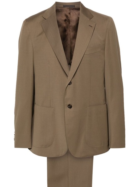  Caruso Notched-lapels Single-breasted Suit - Neutrals 