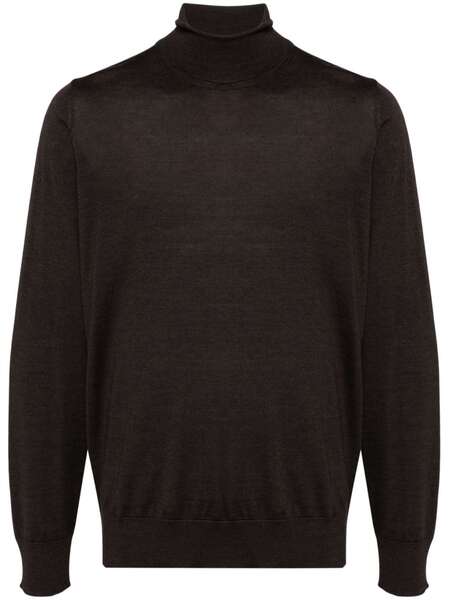  Caruso Roll-neck Jumper - Brown 
