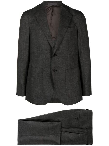  Caruso Single-breasted Wool Suit - Black 