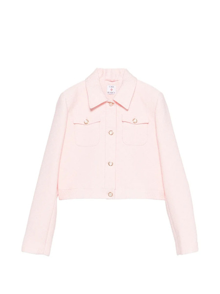  Casablanca Button-up Cropped Jacket - Pink 