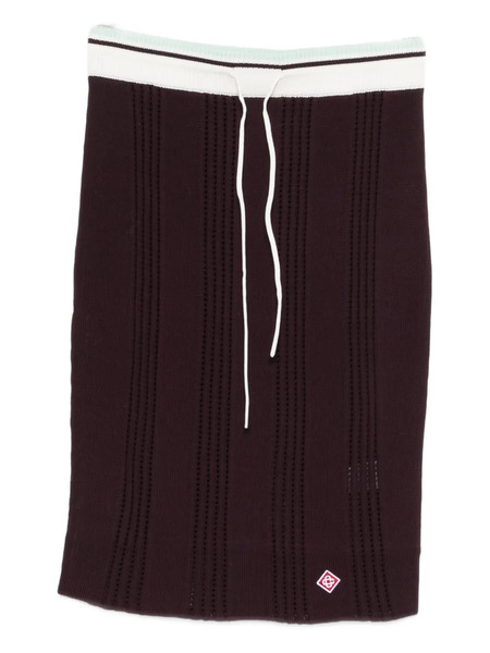  Casablanca Drawstring Mini Skirt - Red 