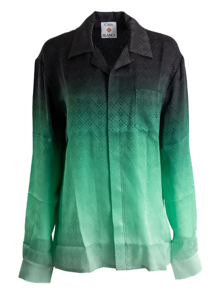  Casablanca Gradient Geometric-pattern Shirt - Green 