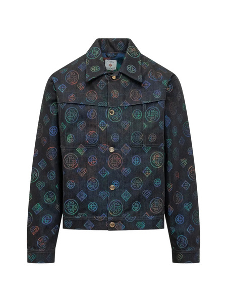 Casablanca Heatmap Pattern Cotton Jacket - Blue 