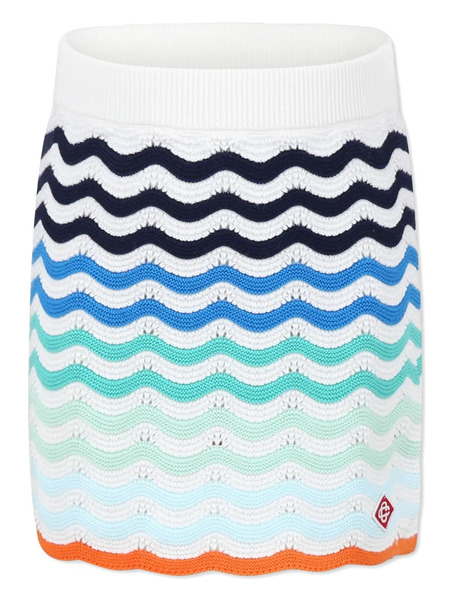  Casablanca Kids Gradient Wave Skirt - White 