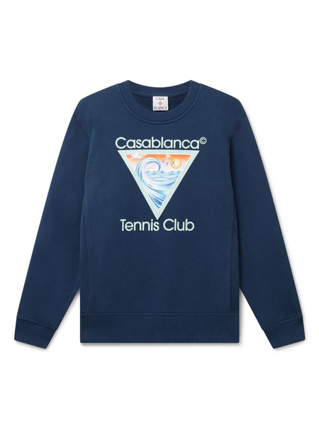  Casablanca Kids Logo-print Sweatshirt - Blue 