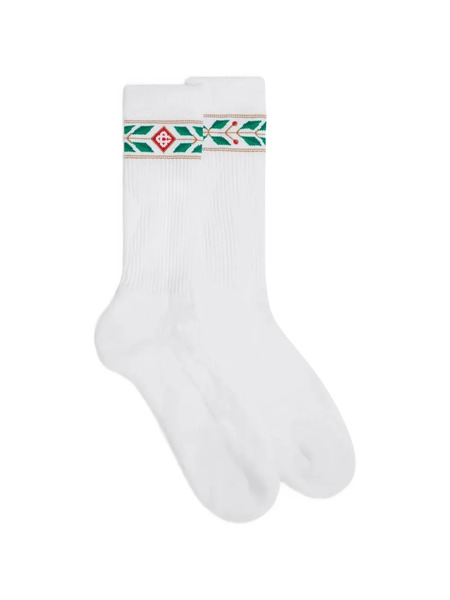 Casablanca Laurel Patterned Socks - White 