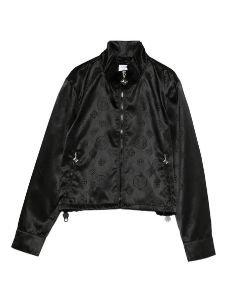  Casablanca Logo-pattern Bomber Jacket - Black 