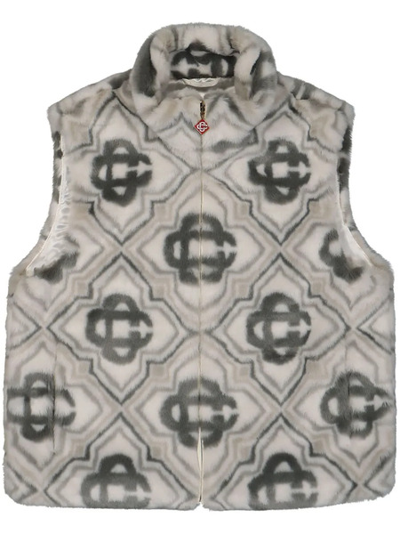  Casablanca Monogram-pattern Gilet - Grey 