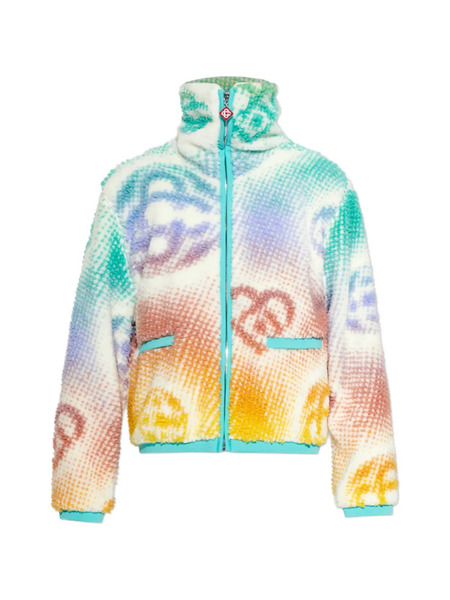  Casablanca Monogram-pattern Zip-up Jacket - White 