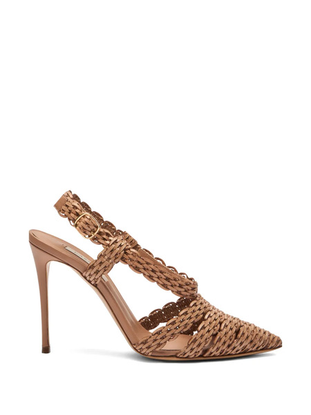 Casadei Avenida Slingback Pumps - Neutrals 