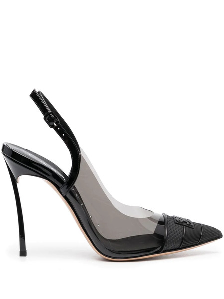  Casadei Blade Fluo Pvc Leather Pumps - Black 