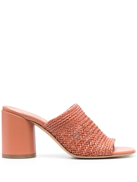  Casadei Braided Leather Mules - Brown 
