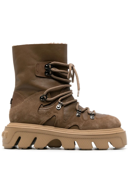  Casadei Generation C Leather Boots - Brown 