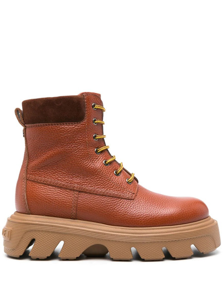  Casadei Generation C Leather Boots - Brown 