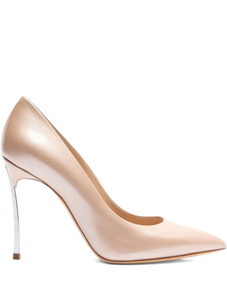  Casadei 100mm Blade Pointed-toe Pumps - Neutrals 