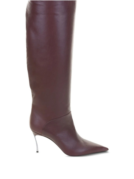  Casadei 80mm Pointed-toe Boots - Red 
